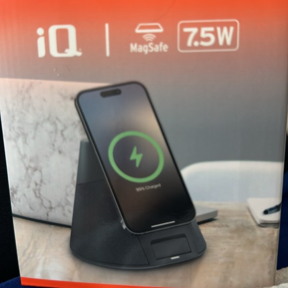 ALL IN ONE Wireless charging IQ Bluetooth WAVE HOME SPEAKER with MagSafe NWT - Picture 4 of 4